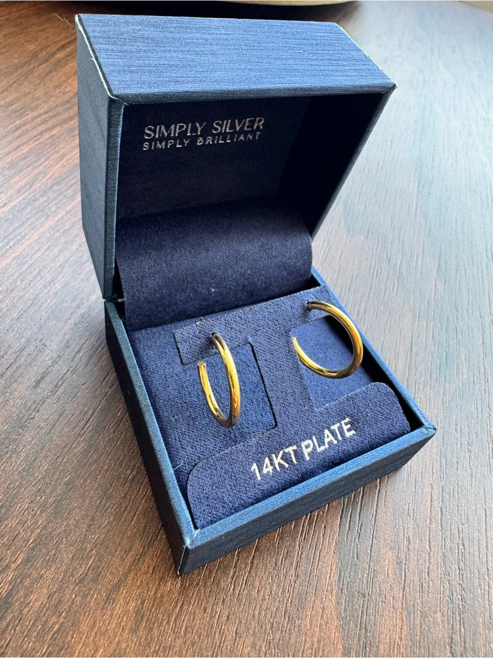 14KT Plate Gold .75” Hoop Earrings - Classic Gold Hoops